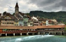 Thun Waterfront and Bridge, Switzerland