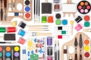 Brushes, Palette and Paints